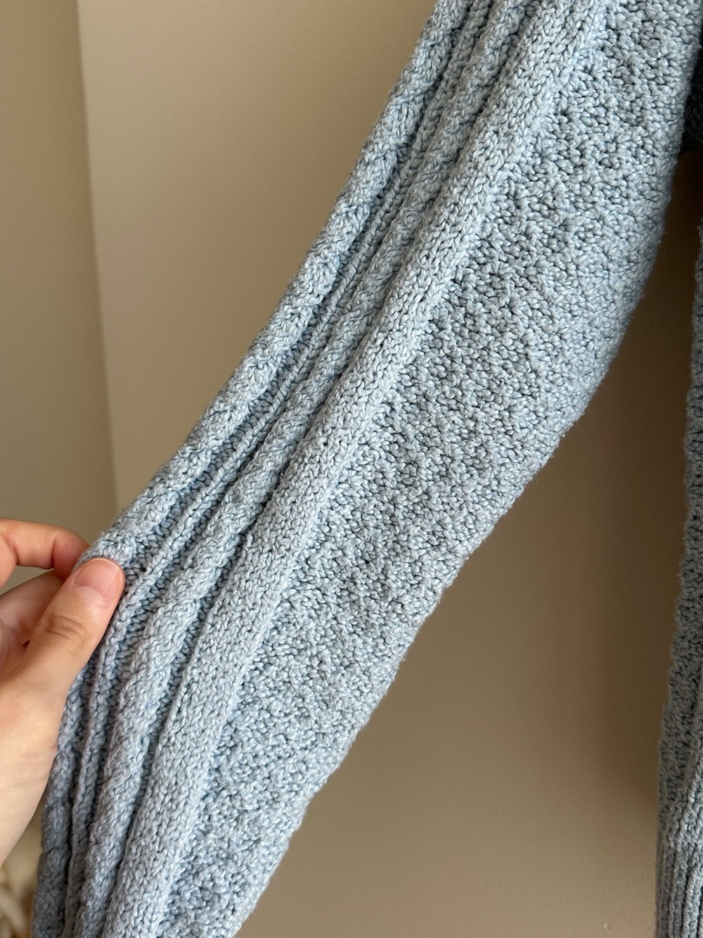 J. Crew Women’s Rollneck Cable Sweater, Light Blue, Size Small, 90s Sweater - Picture 7 of 16